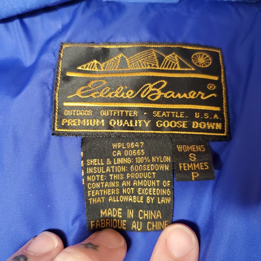 Eddie Bauer Vintage Down Commuter Puffer Coat Hood - Picture 13 of 13